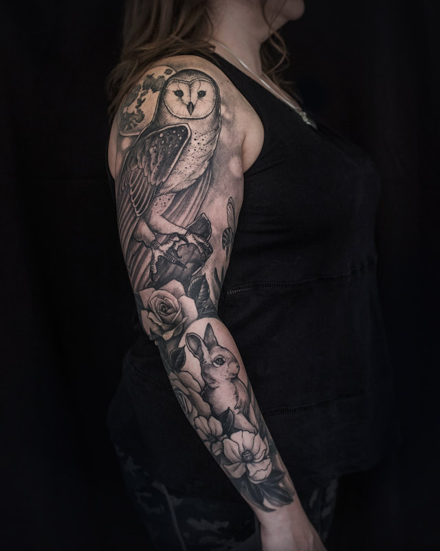 Tattoo by Adam LoRusso artist black and grey boston